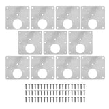 10 PCS Cabinet Hinges Repair Plate with Fixing Screws Thicken Stainless Steel Cupboard Door Hinge Repair Plate Kit for Home In Australia - Darrahopens