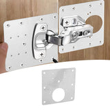10 PCS Cabinet Hinges Repair Plate with Fixing Screws Thicken Stainless Steel Cupboard Door Hinge Repair Plate Kit for Home