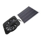 Solar Panel Fan Kit Solar Exhaust Fan 100W Solar Powered Panel with 10inch Round Fan for Greenhouse Shed Chicken Coop Black In Australia - Darrahopens