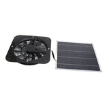 Solar Panel Fan Kit Solar Exhaust Fan 100W Solar Powered Panel with 10inch Round Fan for Greenhouse Shed Chicken Coop Black