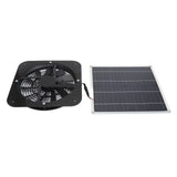 Solar Panel Fan Kit Solar Exhaust Fan 100W Solar Powered Panel with 10inch Round Fan for Greenhouse Shed Chicken Coop Black