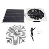 Solar Panel Fan Kit Solar Exhaust Fan 100W Solar Powered Panel with 10inch Round Fan for Greenhouse Shed Chicken Coop White In Australia - Darrahopens