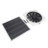 Solar Panel Fan Kit Solar Exhaust Fan 100W Solar Powered Panel with 10inch Round Fan for Greenhouse Shed Chicken Coop White