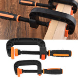 2Pcs C Clamp 2 Inch 3 Inch Adjustable Quick Release Button Slip Resistant Ergonomic for Woodworking Household Clamping Projects