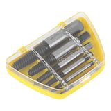 6 Pcs Damaged Screw Extractor with Yellow Storage Box Steel Stripped Bolt Remover for Home Repairs Automotive Mechanical Repairs In Australia - Darrahopens