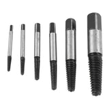 6 Pcs Damaged Screw Extractor with Yellow Storage Box Steel Stripped Bolt Remover for Home Repairs Automotive Mechanical Repairs