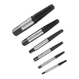 6 Pcs Damaged Screw Extractor with Yellow Storage Box Steel Stripped Bolt Remover for Home Repairs Automotive Mechanical Repairs