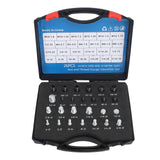 26 PCS Nut Bolt Thread Checker High Accuracy Carbon Steel ABS Nut and Bolt Thread Gauge Set for Detecting Fixed Bolts