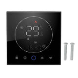 Wireless Smart Thermostat for Home Accurate Programmable Thermostat Wall Mounted Boiler Thermostat AC95‑240V Square Black
