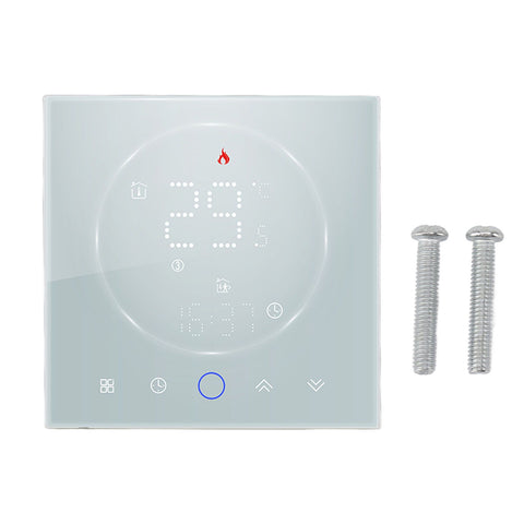 LED Smart Thermostat 7 Day Programmable Smart Wireless Home Thermostat Controller Panel for Electric Heating AC95‑240V White In Australia - Darrahopens