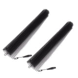Fireplace Mesh Screen Curtain 2 Wide Panels Hanging Replacement Screens for Home Wood Burning Fireplace Black 24x18in