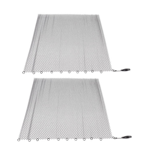Fireplace Mesh Screen Curtain 2 Wide Panels Hanging Replacement Screens for Home Wood Burning Fireplace Black 24x20in In Australia - Darrahopens