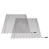 Fireplace Mesh Screen Curtain 2 Wide Panels Hanging Replacement Screens for Home Wood Burning Fireplace Black 24x20in