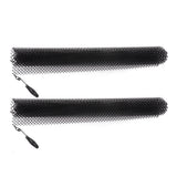 Fireplace Mesh Screen Curtain 2 Wide Panels Hanging Replacement Screens for Home Wood Burning Fireplace Black 24x20in