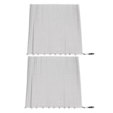 Fireplace Mesh Screen Curtain 2 Wide Panels Hanging Replacement Screens for Home Wood Burning Fireplace Black 24x22in