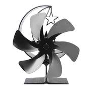 Stove Fan 6 Blades Fireplace Fan Heat Powered Fast Wind Circulation Half Moon Pattern Thermoeletric Fan for Log Burner Black In Australia - Darrahopens