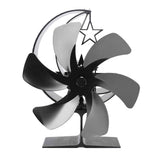 Stove Fan 6 Blades Fireplace Fan Heat Powered Fast Wind Circulation Half Moon Pattern Thermoeletric Fan for Log Burner Black In Australia - Darrahopens