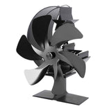 Stove Fan 6 Blades Fireplace Fan Heat Powered Fast Wind Circulation Half Moon Pattern Thermoeletric Fan for Log Burner Black In Australia - Darrahopens