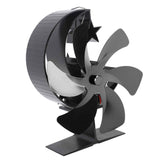 Stove Fan 6 Blades Fireplace Fan Heat Powered Fast Wind Circulation Half Moon Pattern Thermoeletric Fan for Log Burner Black In Australia - Darrahopens