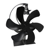 Stove Fan 6 Blades Fireplace Fan Heat Powered Fast Wind Circulation Half Moon Pattern Thermoeletric Fan for Log Burner Black In Australia - Darrahopens