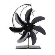 Heat Powered Stove Fan 7 Blade Moon Model Silent Operation Circulating Warm Air Highly Efficient Log Burner Fan For Wood Stove Accessories Black In Australia - Darrahopens