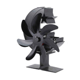 Heat Powered Stove Fan 7 Blade Moon Model Silent Operation Circulating Warm Air Highly Efficient Log Burner Fan For Wood Stove Accessories Black In Australia - Darrahopens