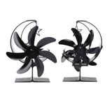 Heat Powered Stove Fan 7 Blade Moon Model Silent Operation Circulating Warm Air Highly Efficient Log Burner Fan For Wood Stove Accessories Black In Australia - Darrahopens