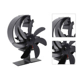 Heat Powered Stove Fan 7 Blade Moon Model Silent Operation Circulating Warm Air Highly Efficient Log Burner Fan For Wood Stove Accessories Black In Australia - Darrahopens