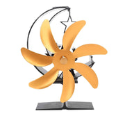 Heat Powered Stove Fan 7 Blade Moon Model Silent Operation Circulating Warm Air Highly Efficient Log Burner Fan For Wood Stove Accessories Gold In Australia - Darrahopens