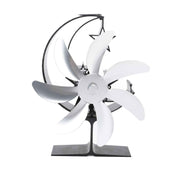 Heat Powered Stove Fan 7 Blade Moon Model Silent Operation Circulating Warm Air Highly Efficient Log Burner Fan For Wood Stove Accessories Silver In Australia - Darrahopens