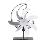 Heat Powered Stove Fan 7 Blade Moon Model Silent Operation Circulating Warm Air Highly Efficient Log Burner Fan For Wood Stove Accessories Silver In Australia - Darrahopens