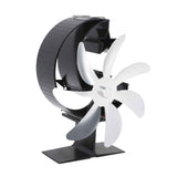 Heat Powered Stove Fan 7 Blade Moon Model Silent Operation Circulating Warm Air Highly Efficient Log Burner Fan For Wood Stove Accessories Silver In Australia - Darrahopens