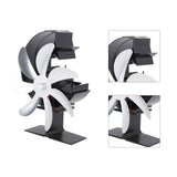 Heat Powered Stove Fan 7 Blade Moon Model Silent Operation Circulating Warm Air Highly Efficient Log Burner Fan For Wood Stove Accessories Silver In Australia - Darrahopens