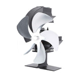 Wood Burner Fan 5 Blades Ultra Quiet Air Circulation Heating Energy Saving Heat Powered Fireplace Fan for Ice Fishing Camping Silver In Australia - Darrahopens