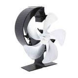 Wood Burner Fan 5 Blades Ultra Quiet Air Circulation Heating Energy Saving Heat Powered Fireplace Fan for Ice Fishing Camping Silver In Australia - Darrahopens