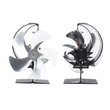 Wood Burner Fan 5 Blades Ultra Quiet Air Circulation Heating Energy Saving Heat Powered Fireplace Fan for Ice Fishing Camping Silver In Australia - Darrahopens