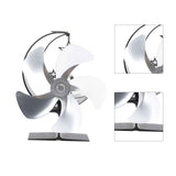 Wood Burner Fan 5 Blades Ultra Quiet Air Circulation Heating Energy Saving Heat Powered Fireplace Fan for Ice Fishing Camping Silver In Australia - Darrahopens
