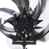 Wood Burner Fan 5 Blades Ultra Quiet Air Circulation Heating Energy Saving Heat Powered Fireplace Fan for Ice Fishing Camping Silver