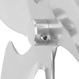 Stove Fan Blade Replacement Aluminum Alloy Enhance Warm Air Circulation Fireplace Fan 5 Blade for Stove Fan Accessories Silver