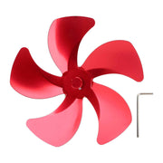 Stove Fan Blade Replacement Aluminum Alloy Enhance Warm Air Circulation Fireplace Fan 5 Blade for Stove Fan Accessories Red In Australia - Darrahopens