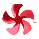 Stove Fan Blade Replacement Aluminum Alloy Enhance Warm Air Circulation Fireplace Fan 5 Blade for Stove Fan Accessories Red In Australia - Darrahopens