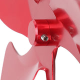 Stove Fan Blade Replacement Aluminum Alloy Enhance Warm Air Circulation Fireplace Fan 5 Blade for Stove Fan Accessories Red