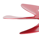 Stove Fan Blade Replacement Aluminum Alloy Enhance Warm Air Circulation Fireplace Fan 5 Blade for Stove Fan Accessories Red