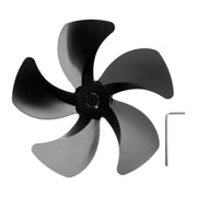 Stove Fan Blade Replacement Aluminum Alloy Enhance Warm Air Circulation Fireplace Fan 5 Blade for Stove Fan Accessories Black In Australia - Darrahopens