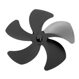Stove Fan Blade Replacement Aluminum Alloy Enhance Warm Air Circulation Fireplace Fan 5 Blade for Stove Fan Accessories Black