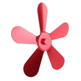 5 Blades Stove Fan Blade Aluminium Alloy Heat Powered Stove Fan Blades Replacement for Fireplace Fan Red