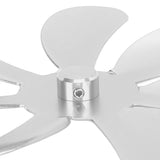 Stove Fan Aluminum Alloy Blade 7 Blades Easy Installation Universal Fireplace Fan Blade Replacement for Fireplace Fan Silver