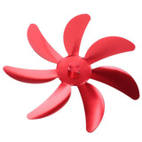 Stove Fan Aluminum Alloy Blade 7 Blades Easy Installation Universal Fireplace Fan Blade Replacement for Fireplace Fan Red