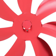Stove Fan Aluminum Alloy Blade 7 Blades Easy Installation Universal Fireplace Fan Blade Replacement for Fireplace Fan Red