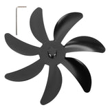 Stove Fan Aluminum Alloy Blade 7 Blades Easy Installation Universal Fireplace Fan Blade Replacement for Fireplace Fan Black In Australia - Darrahopens